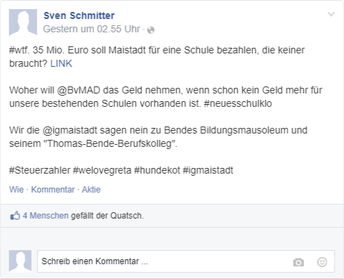 Stadt Maistadt - Tweet Bürgermeister